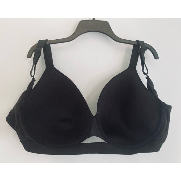 Cacique Lightly Lined Full Coverage Bra 42F Black - Picture 6 of 8